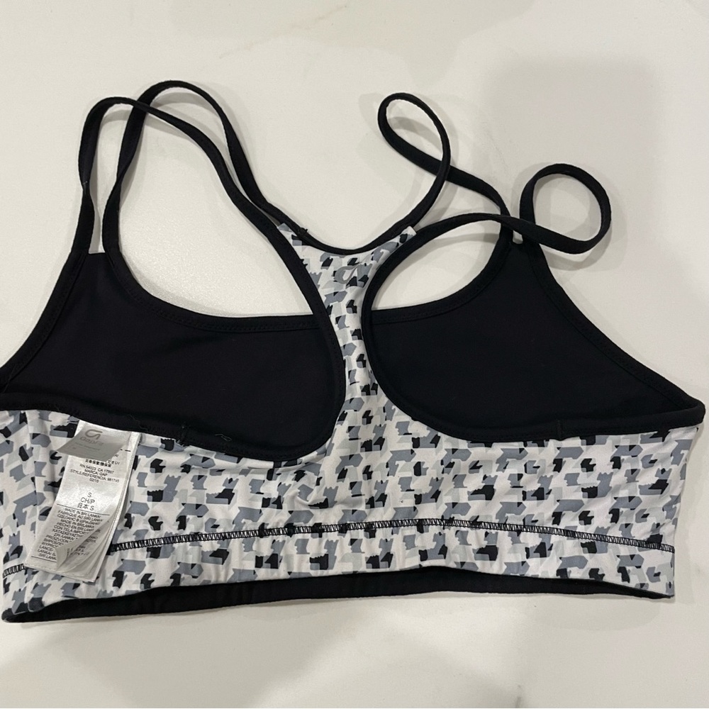 4/$30 GAP fit reversible sports bra size S small black white grey - Picture 5 of 5
